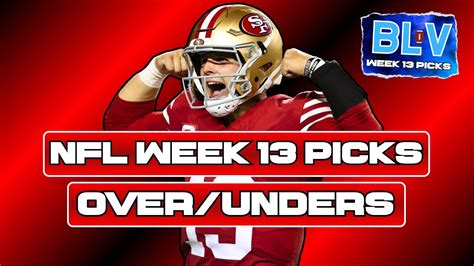 nfl week 13 over under.